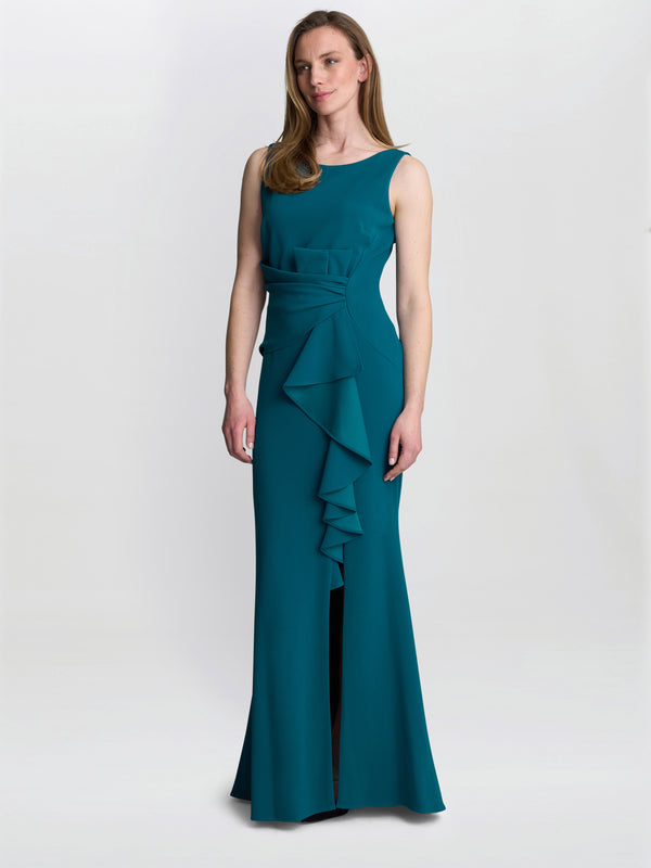 Gina Bacconi Jayden Crepe Maxi Dress