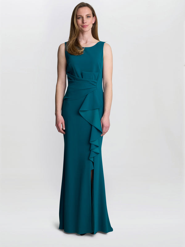 gina bacconi Jayden crepe maxi dress