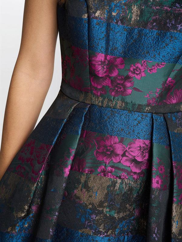 Gina Bacconi Jerri Jacquard Full Skirt Dress