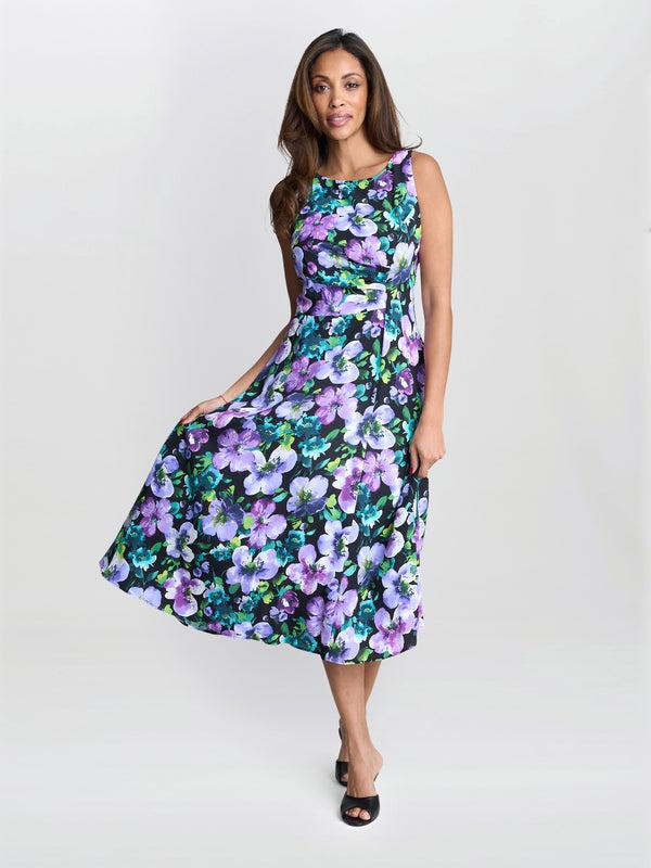 Gina Bacconi Jeselle Floral Printed Dress