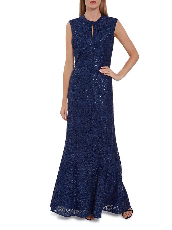 Gina Bacconi Jovanna Sequin Lace Maxi Dress