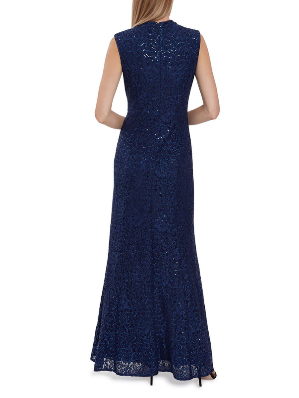Gina Bacconi Jovanna Sequin Lace Maxi Dress
