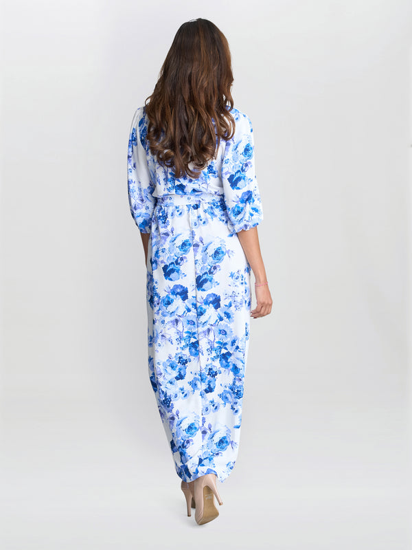Gina Bacconi Karen Floral Print Maxi Dress