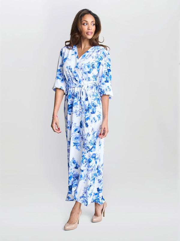 Gina Bacconi Karen Floral Print Maxi Dress