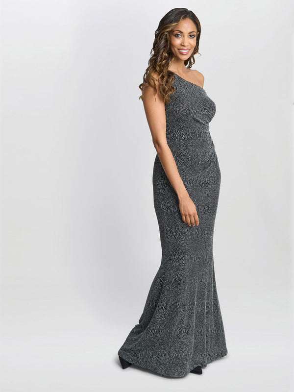 Gina Bacconi Kasey Metallic Knit Dress