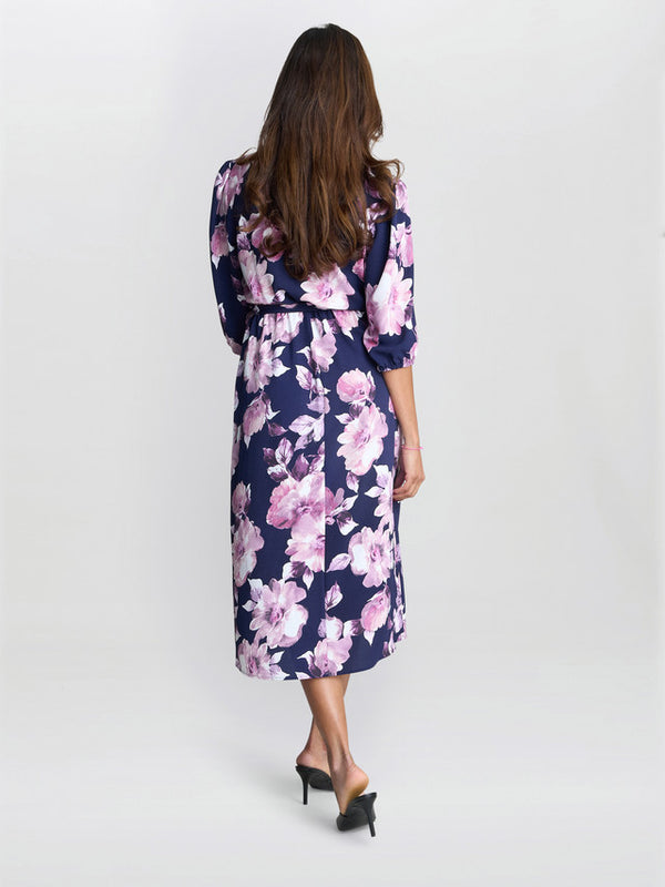 Gina Bacconi Keeley Floral Print Dress