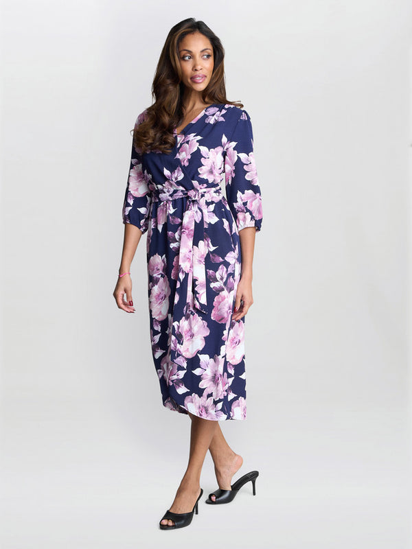 Gina Bacconi Keeley Floral Print Dress