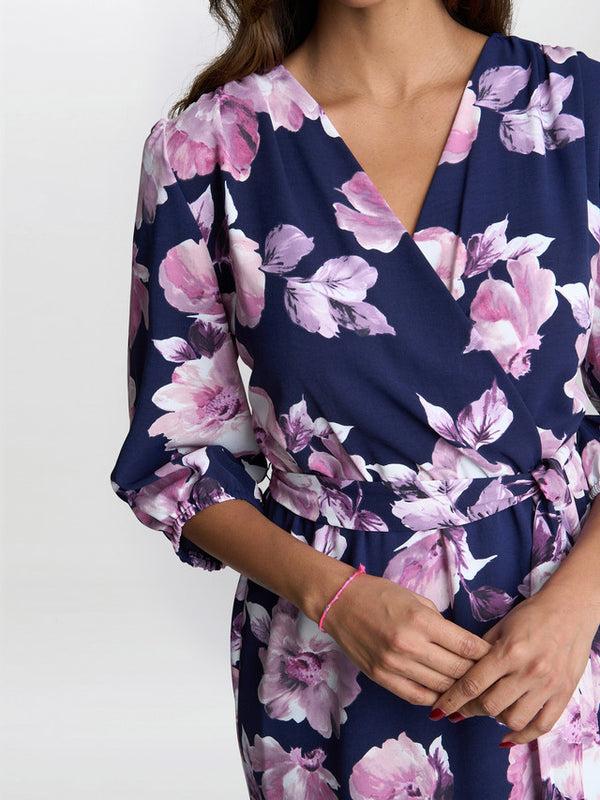 Gina Bacconi Keeley Floral Print Dress