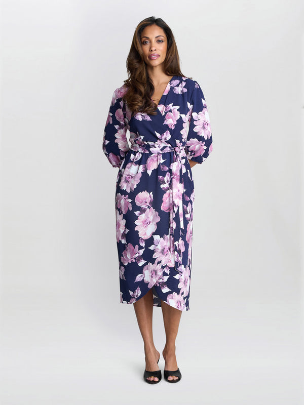 gina bacconi Keeley floral print dress