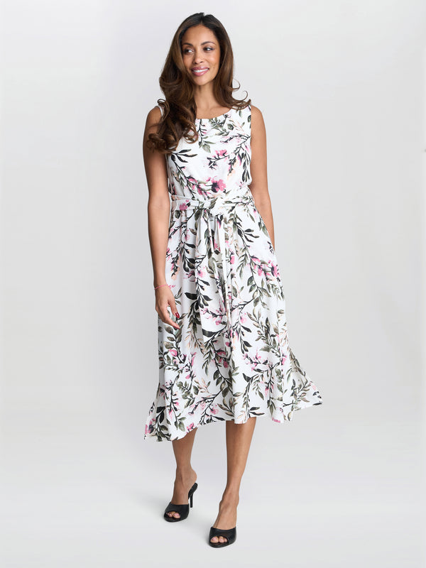 Gina Bacconi Kelly Floral Printed Dress
