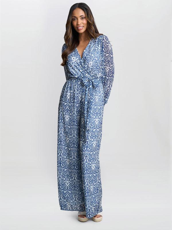 Gina Bacconi Kourtney Chiffon Jumpsuit
