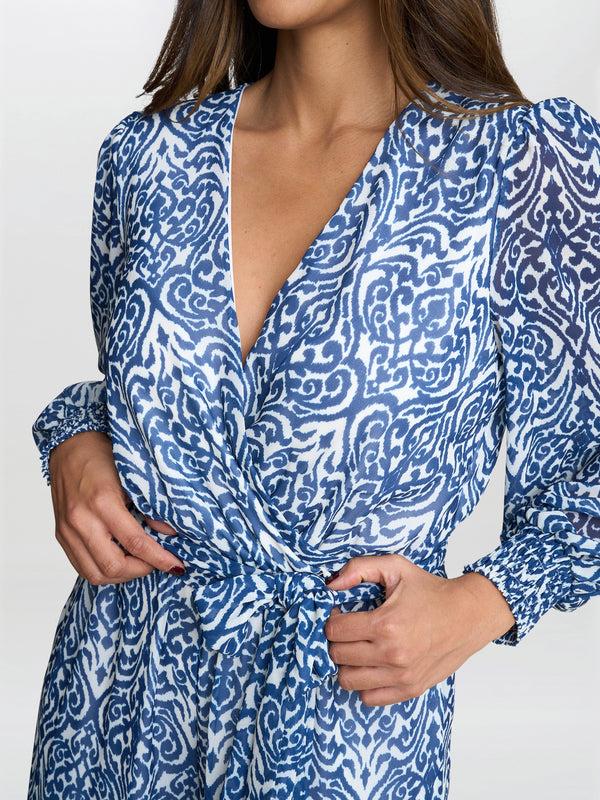 Gina Bacconi Kourtney Chiffon Jumpsuit