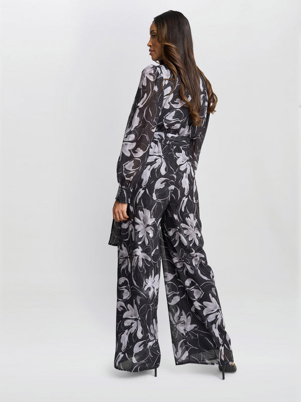 Gina Bacconi Kourtney Chiffon Jumpsuit