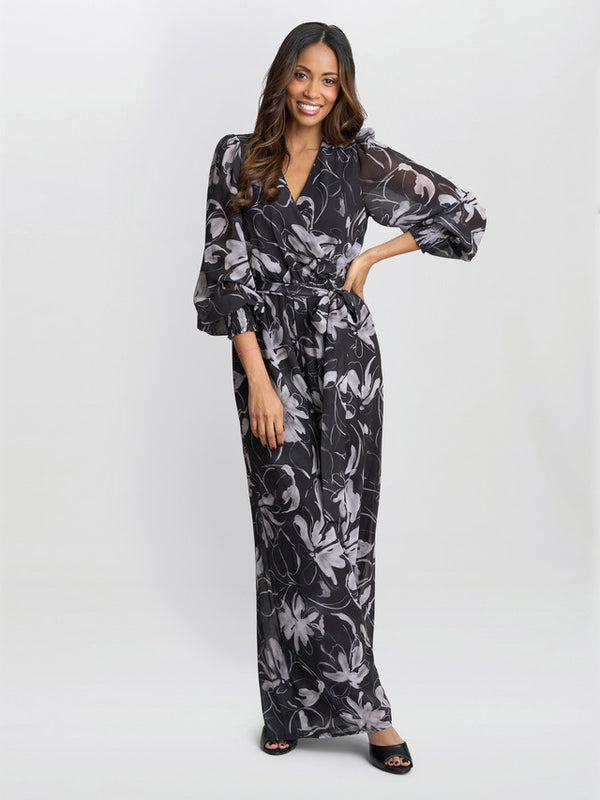 Gina Bacconi Kourtney Chiffon Jumpsuit