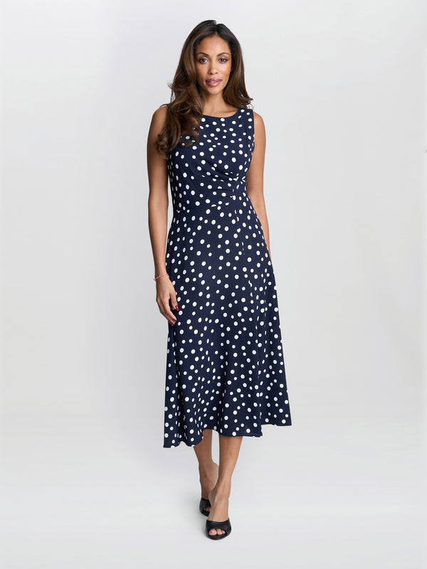 gina bacconi Lacinda spot dress