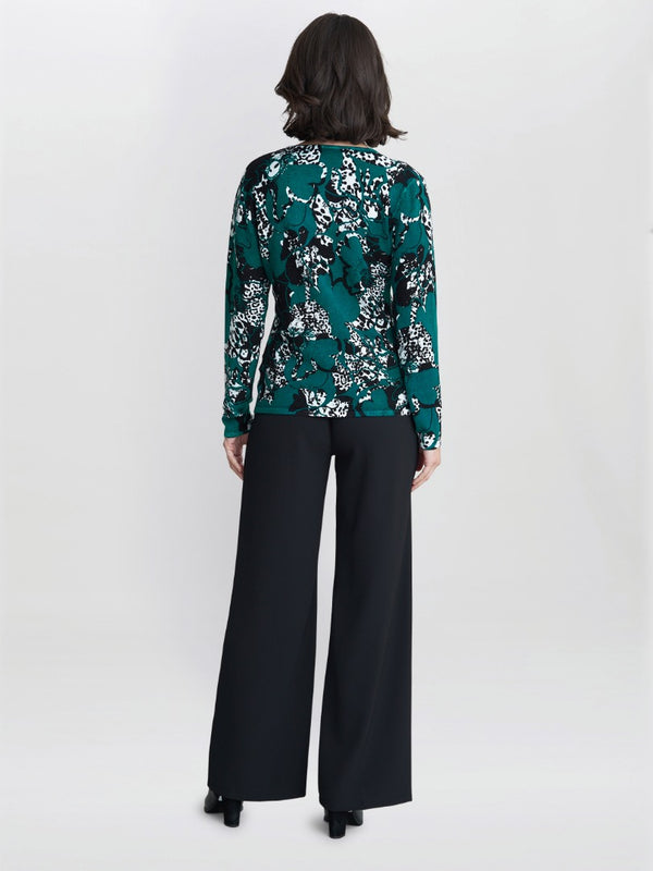 Gina Bacconi Leanna Abrstact Leopard Pint Jumper