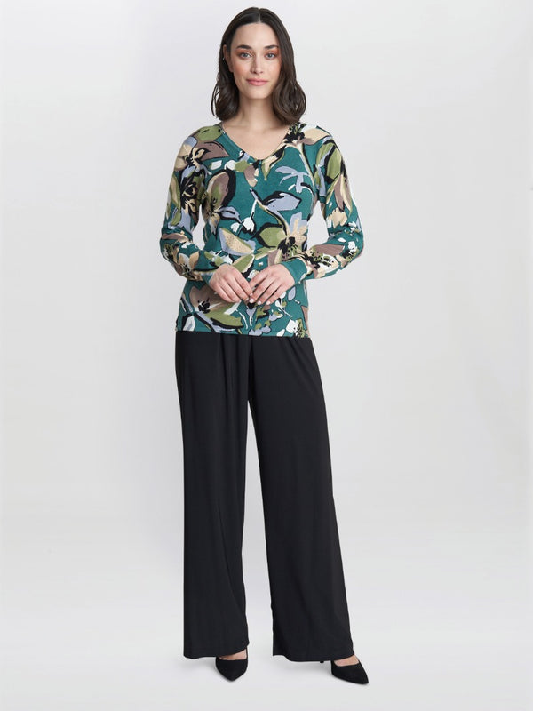 Gina Bacconi Leonora Floral Diamante Jumper