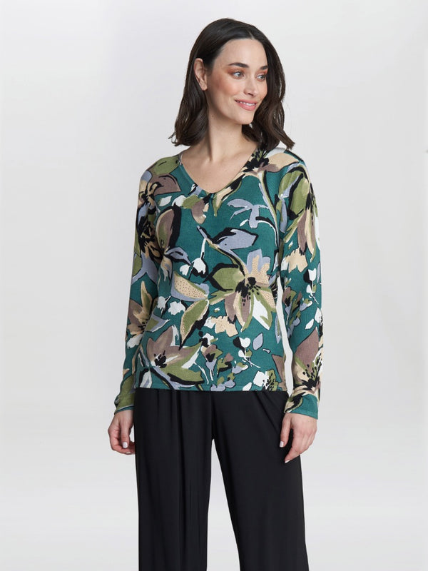 gina bacconi Leonora floral diamante jumper