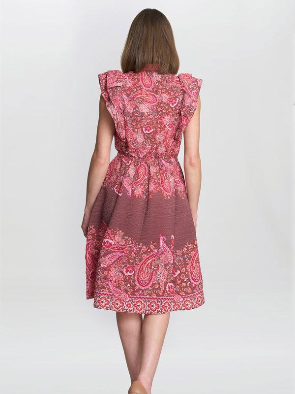 Gina Bacconi Liat Boho Paisley Dress