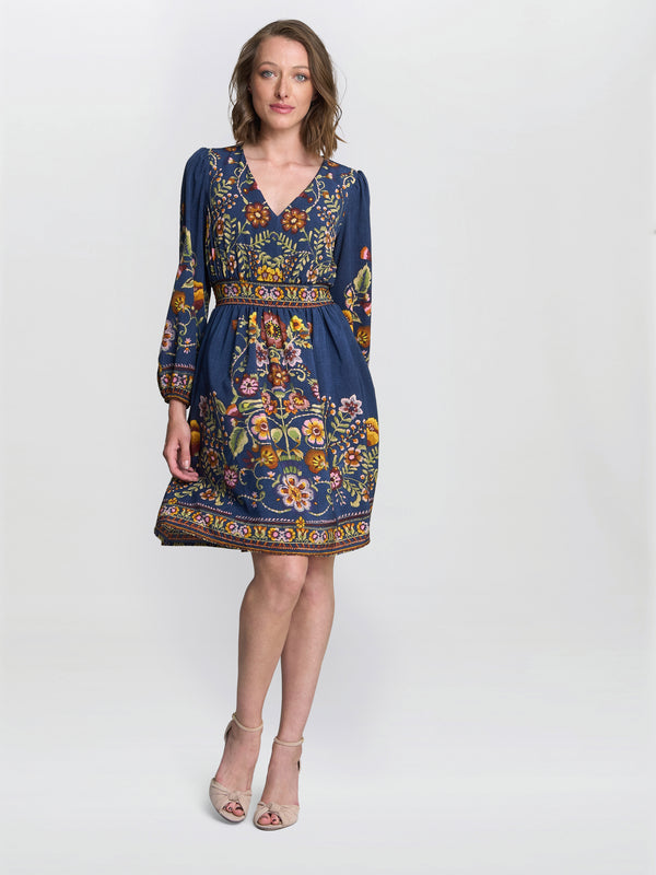 Gina Bacconi Liberty Embroidered Dress