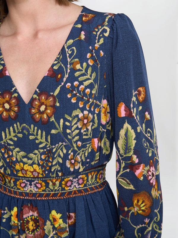 Gina Bacconi Liberty Embroidered Dress