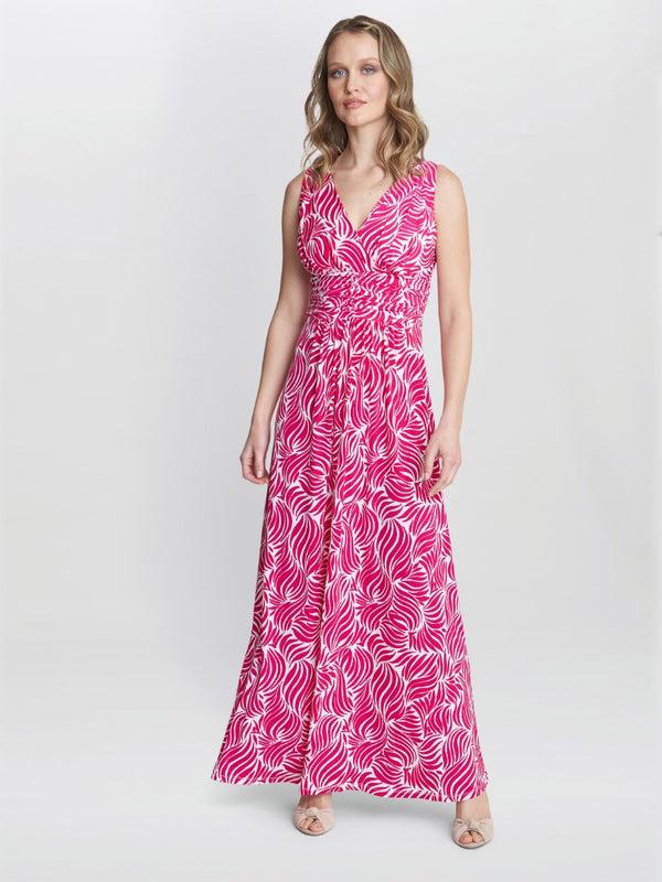 gina bacconi Lillian jersey maxi dress