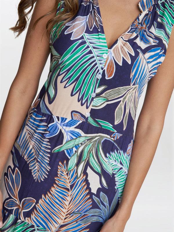 Gina Bacconi Lolita Sleeveless Summer Dress Navy