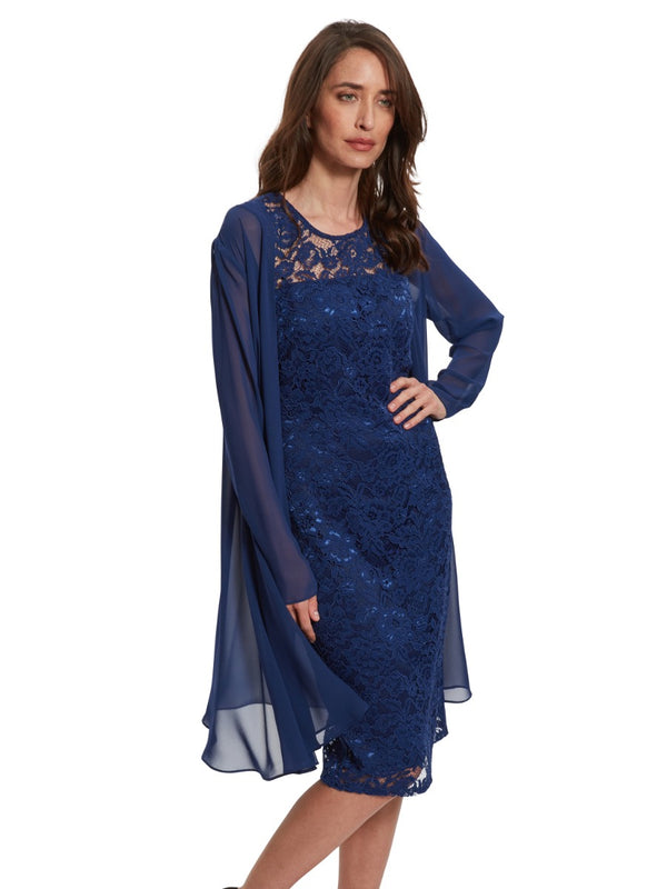 Gina Bacconi Long Chiffon Jacket