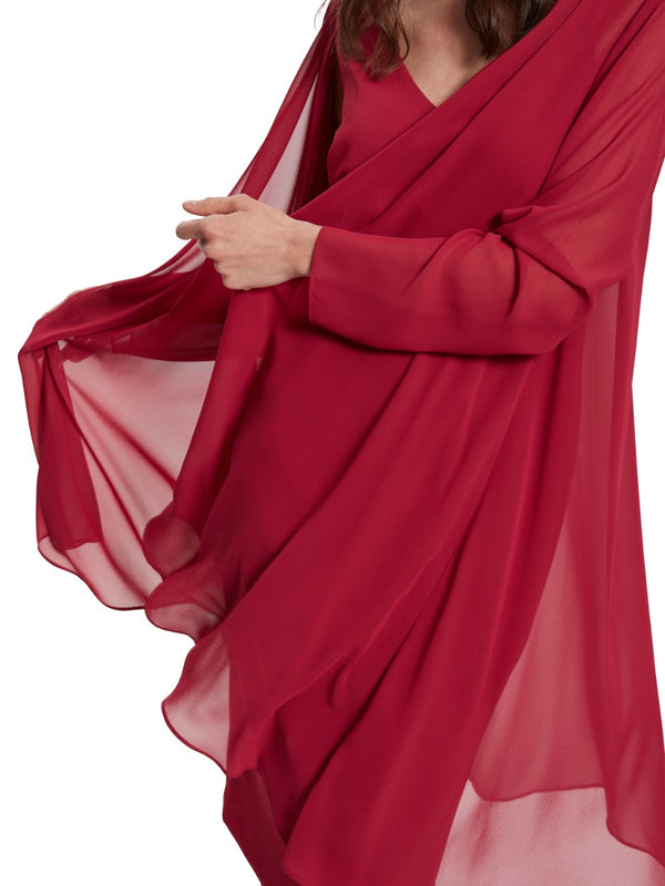 Gina Bacconi Long Chiffon Jacket DAMSON