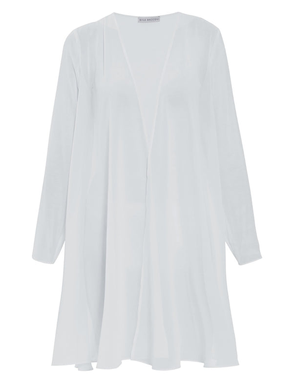 gina bacconi Long chiffon jacket SILVER MIST