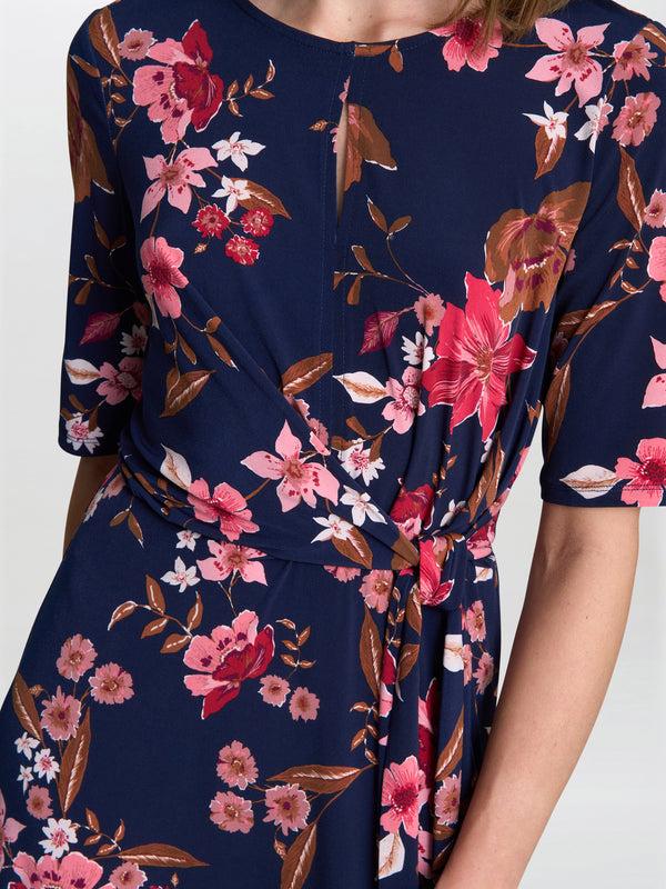 Gina Bacconi Lou Floral Print Midi Dress