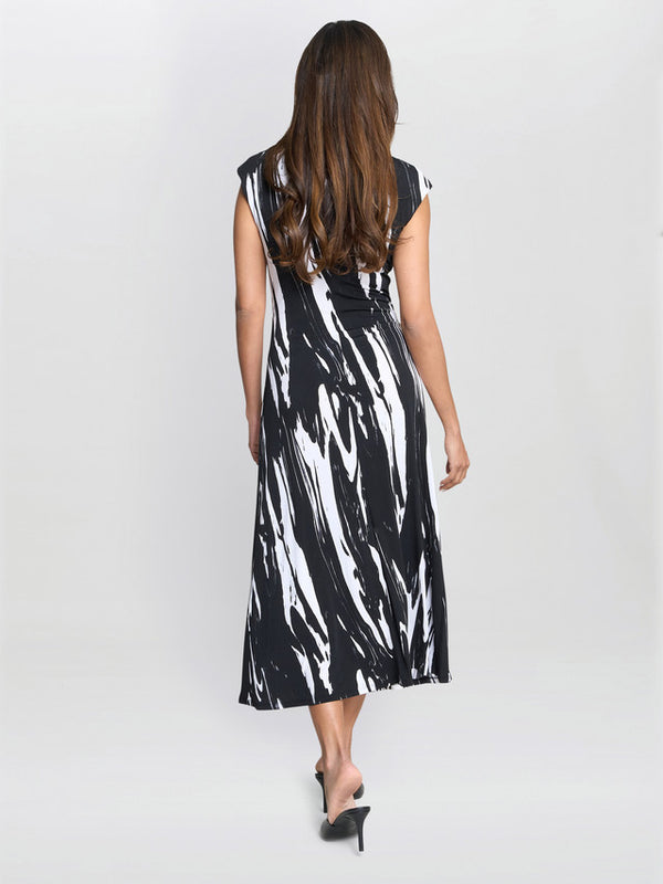 Gina Bacconi Lucia Abstract Print Dress