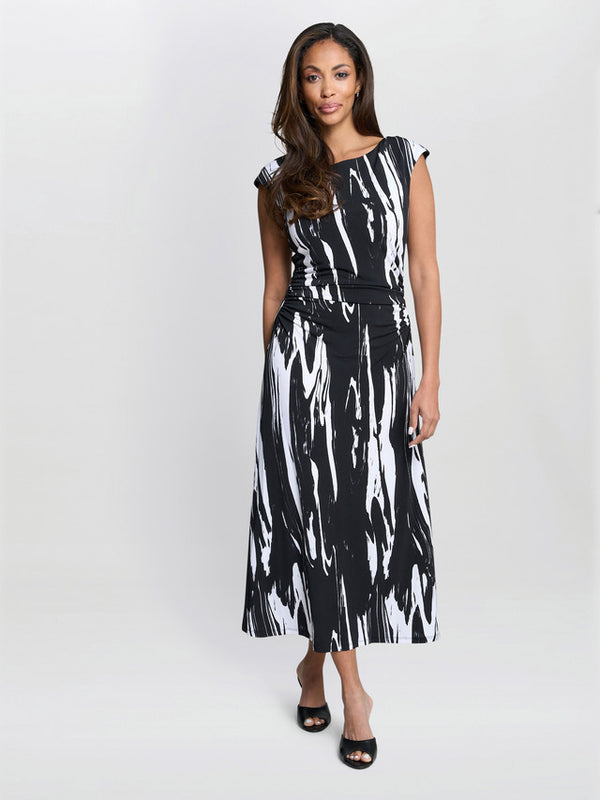 Gina Bacconi Lucia Abstract Print Dress