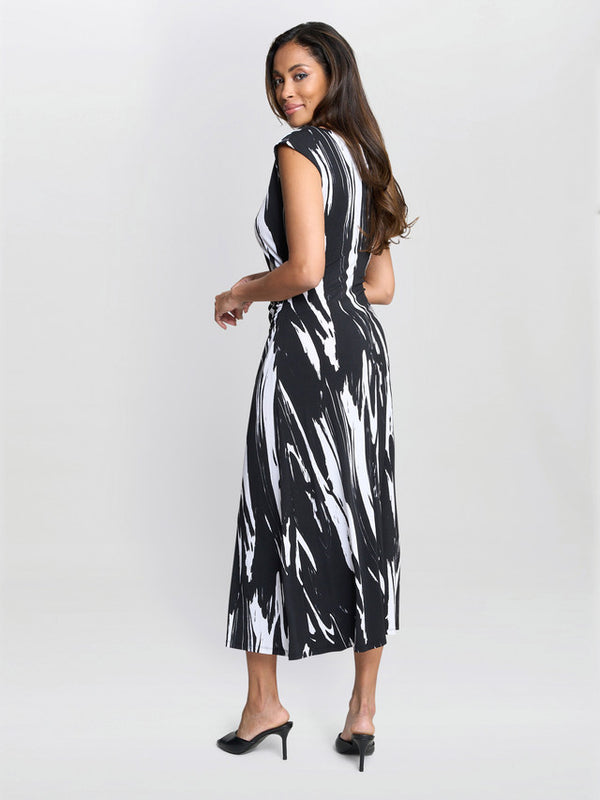 Gina Bacconi Lucia Abstract Print Dress