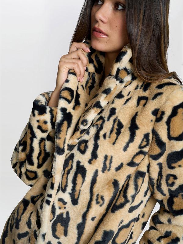 Gina Bacconi Madison Leopard Coat Leopard