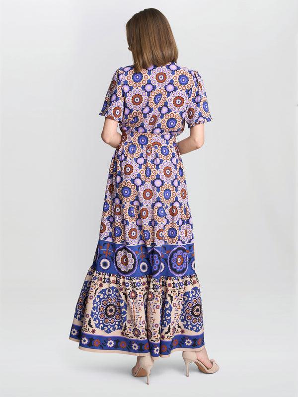 Gina Bacconi Margot Printed Maxi Dress