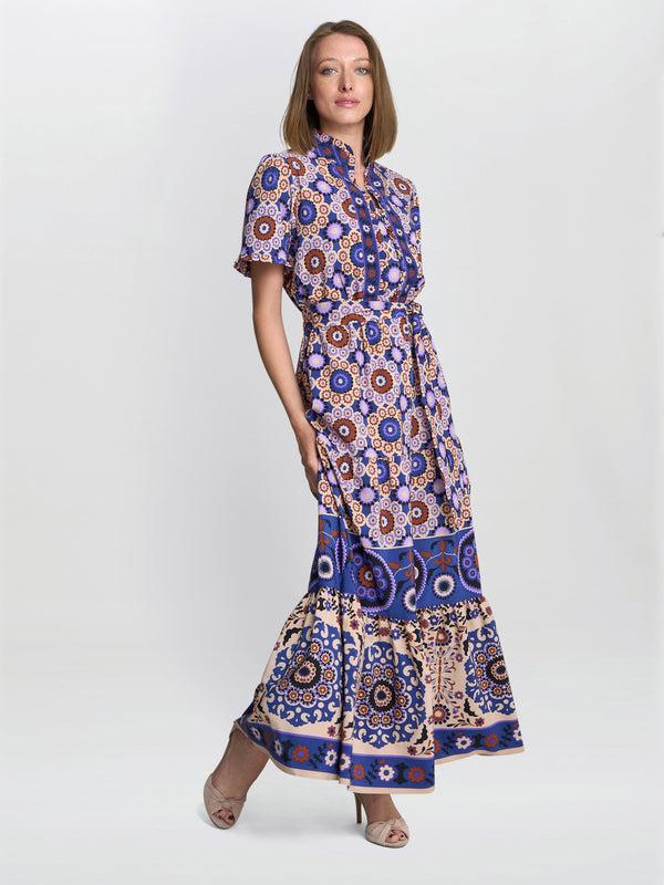 Gina Bacconi Margot Printed Maxi Dress