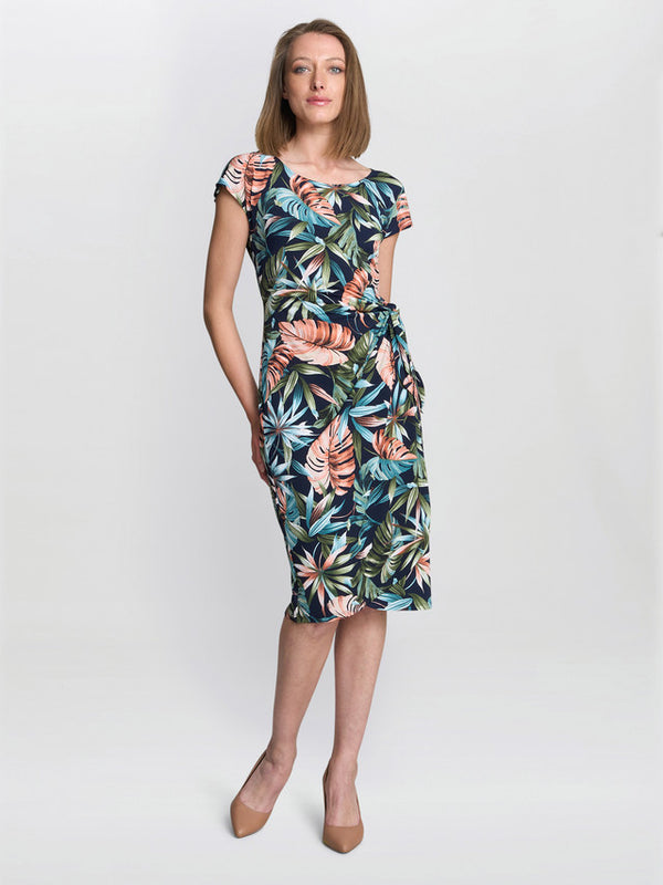 Gina Bacconi Marley Floral Print Dress