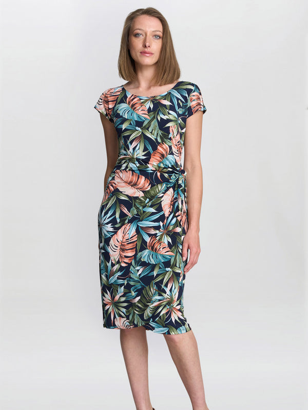 gina bacconi Marley floral print dress