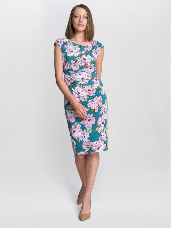Gina Bacconi Martha Floral Print Dress