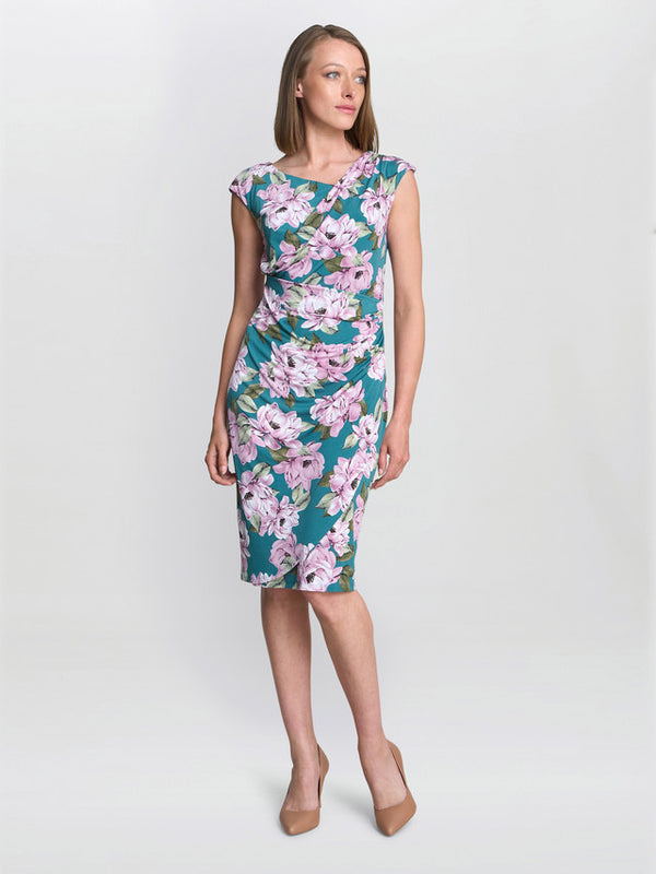 Gina Bacconi Martha Floral Print Dress
