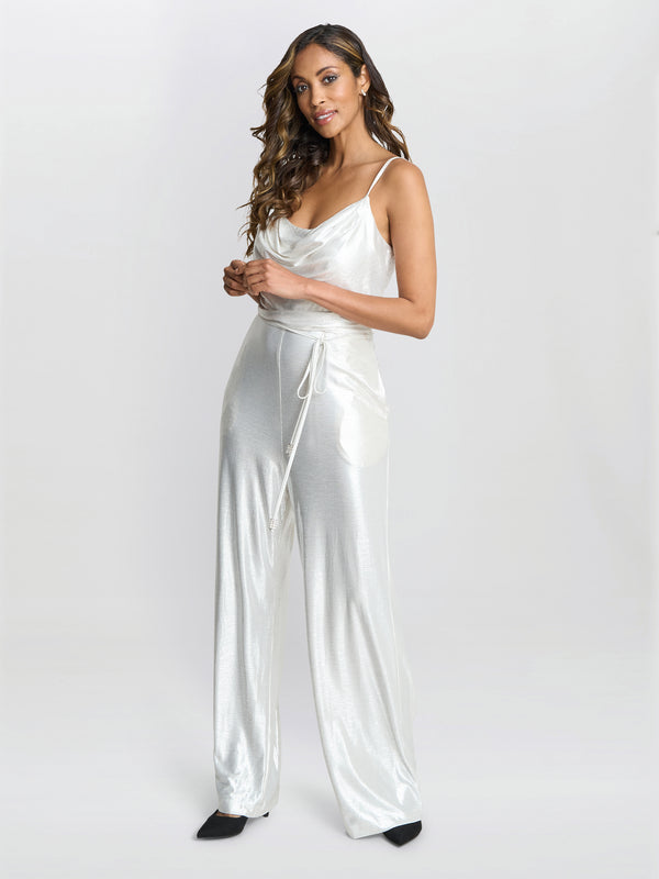 Gina Bacconi Martina Foil Jumpsuit