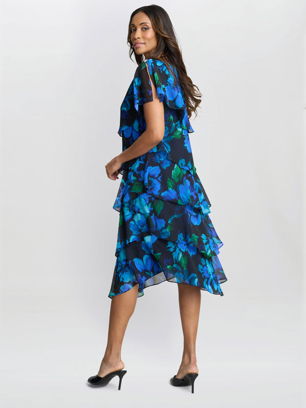Gina Bacconi Matilda Floral Tier Dress