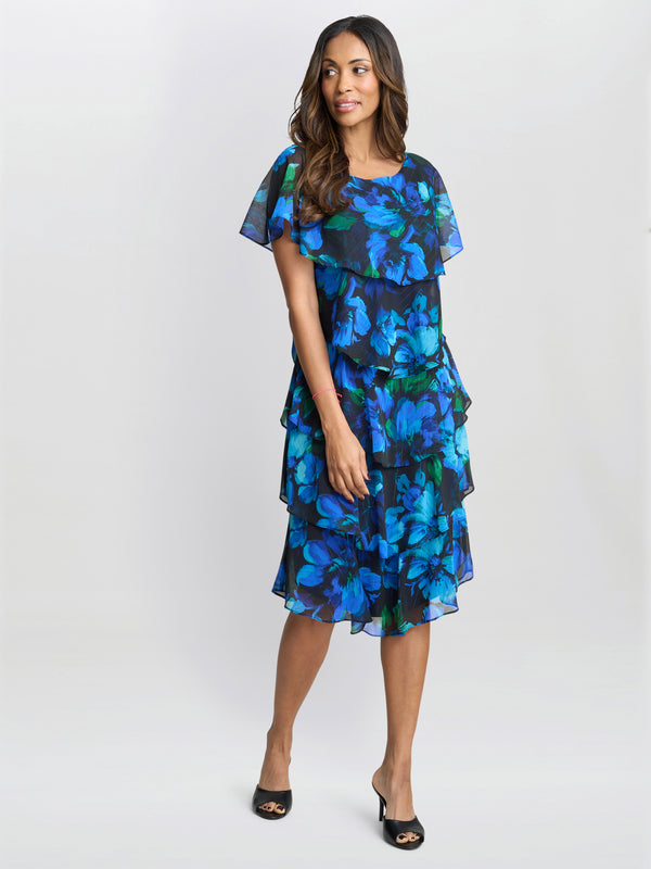 Gina Bacconi Matilda Floral Tier Dress