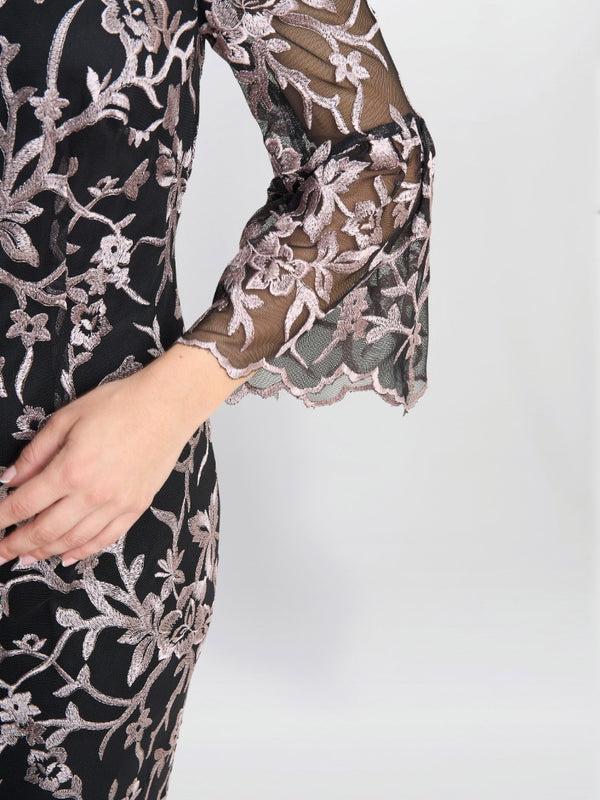 Gina Bacconi Maxine Embroidered Shift Dress