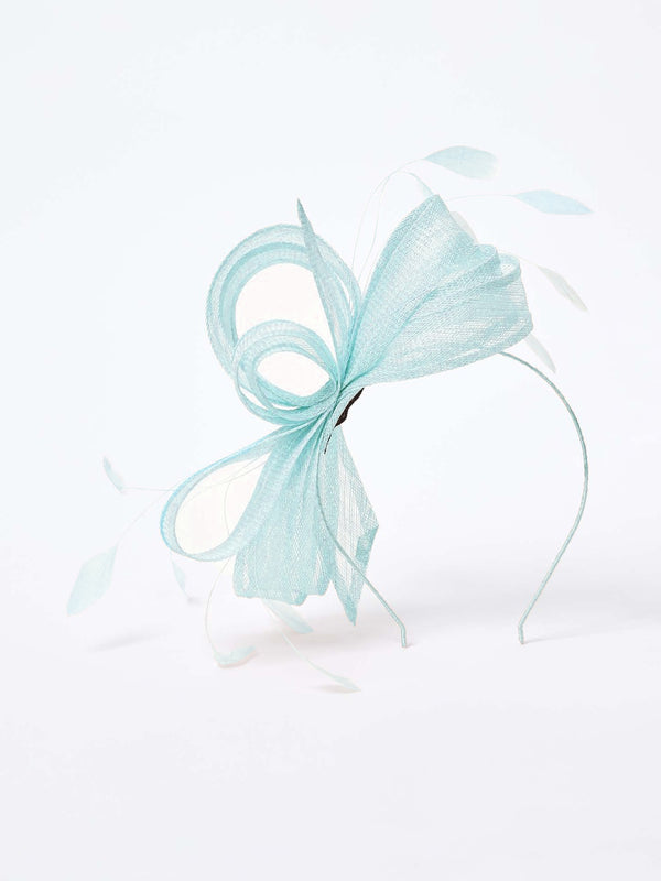 gina bacconi Menali fascinator ICE BLUE