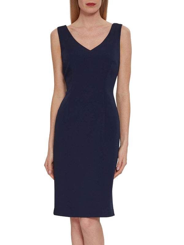 gina bacconi Merna crepe shift dress