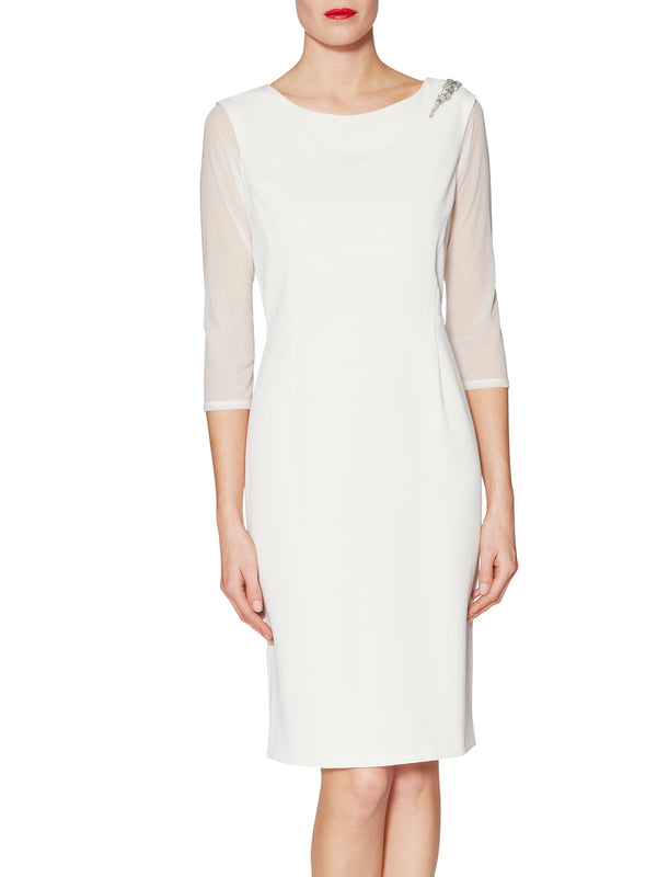 Gina Bacconi Mesh Sleeve Under Top CREAM