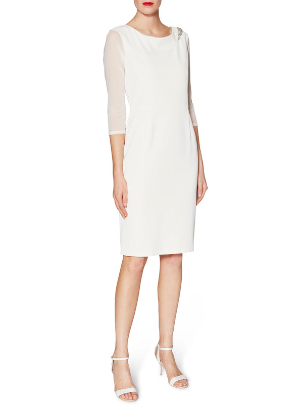 Gina Bacconi Mesh Sleeve Under Top CREAM