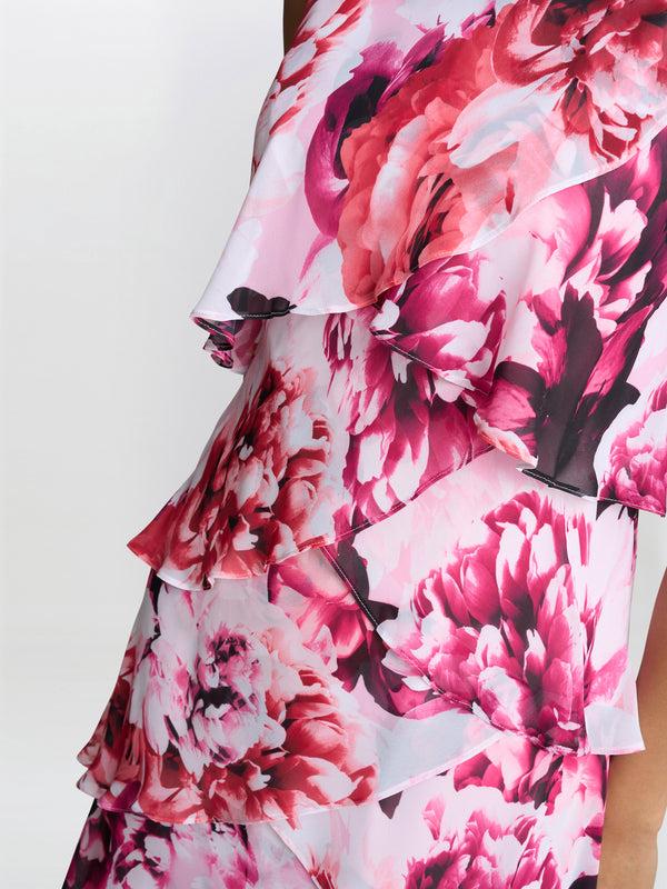 Gina Bacconi Mila Floral Tier Dress
